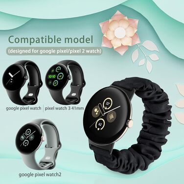 Еластичний тканинний ремінець для Google Pixel Watch 3 41mm, Pixel Watch 2, Pixel Watch — набір 2 шт. (Сяйво зірок / Небесно-блакитний), 5.55-6.5 дюймів