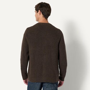 Чоловічий кардиган Amazon Essentials Relaxed Fit з бавовняного сумішевого трикотажу, колір шоколадно-коричневий меланж, розмір M