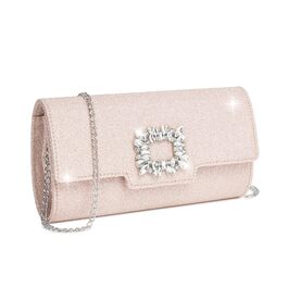 Жіноча шкіряна сумка-клатч Miss Lulu Elegante — елегантна вечірня сумка для урочистих подій (Рожева)