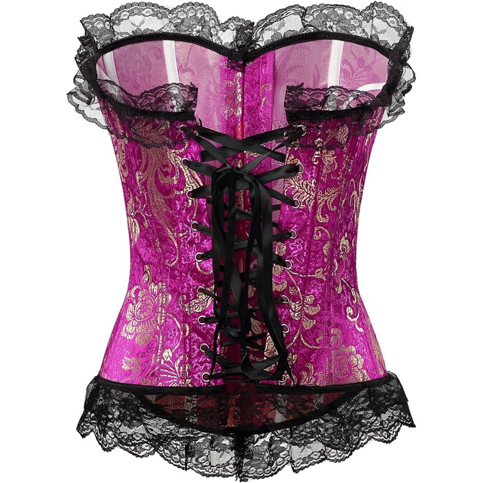 Жіноче корсетне приглушення грудей, корсет-топ, корсетний тренажер талії, жіночий корсет з мереживом, червоний (6XL)