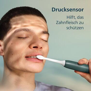 Електрична зубна щітка Philips Sonicare Series 3100 (HX4033/26) з датчиком тиску, 3 режимами інтенсивності, SmarTimer та дорожнім футляром, темно-зелена