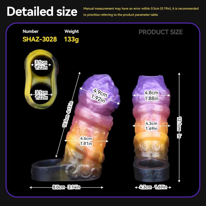 Секс-іграшка для чоловіків: силіконовий гінзент з кільцем для яєчок та відкритим наконечником для збільшення статевого члена та підтримки ерекції