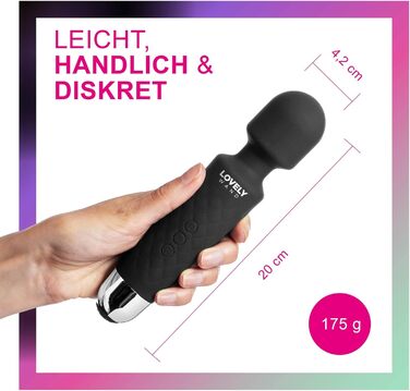 Вібратор для жінок Lovely Wand - бездротовий, водонепроникний, 20 режимів вібрації, акумуляторний