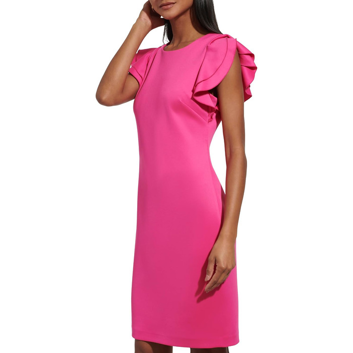 Сукня Tommy Hilfiger жіноча з короткими рукавами-воланами Fuchsia, розмір 44