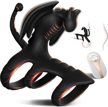 Вібратор кільце для пеніса Jinqian з пультом дистанційного керування та 10 режимами вібрації. Інтимні іграшки для чоловіків та пар. Кільце для стимуляції клітора. Еротичні іграшки для дорослих