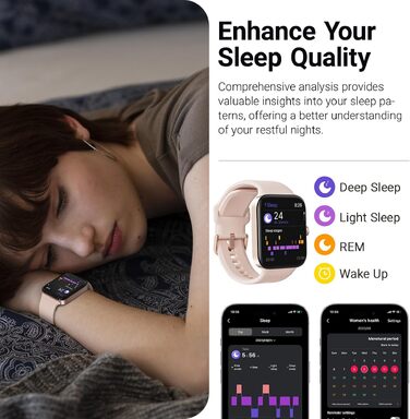 Смарт-годинник TOZO S4 для жінок та чоловіків, Bluetooth-дзвінки, 1.78