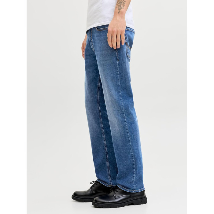 Чоловічі джинси Jack & Jones JJIClark Basic Straight синього кольору, прямий крій, Blue Denim (32W / 32L)