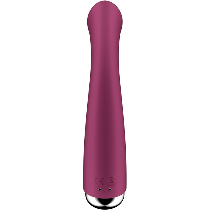 Вібратор для жіночих статевих органів Satisfyer Spinning G-Spot 1, 16,5 см, 12 вібрацій та 5 програм ротації, водонепроникний (IPX7), колір: Ягода
