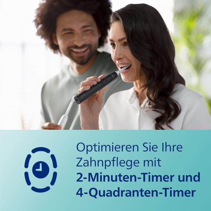 Електрична звукова зубна щітка Philips Sonicare Series 3100 HX4033/26 з датчиком тиску, 3 режимами інтенсивності та дорожнім чохлом, темно-зелена