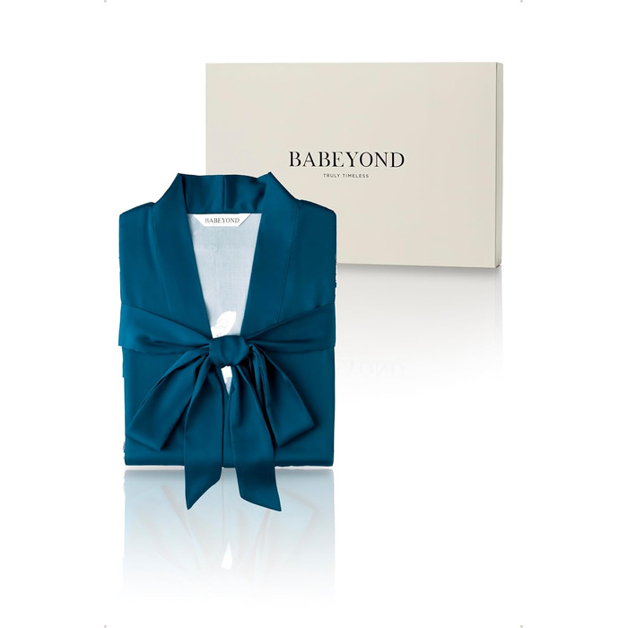 Babeyond Халат кімоно, довгий, квітковий принт, сатин, нічна сорочка, шовковий халат для вечірок, універсальний розмір, темно-зелений