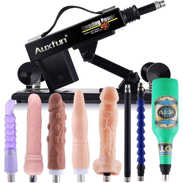 Секс-машина з дилдосами та мастубатором, Love Machine з 8 насадок-дилдосів, секс-іграшка для жінок та чоловіків