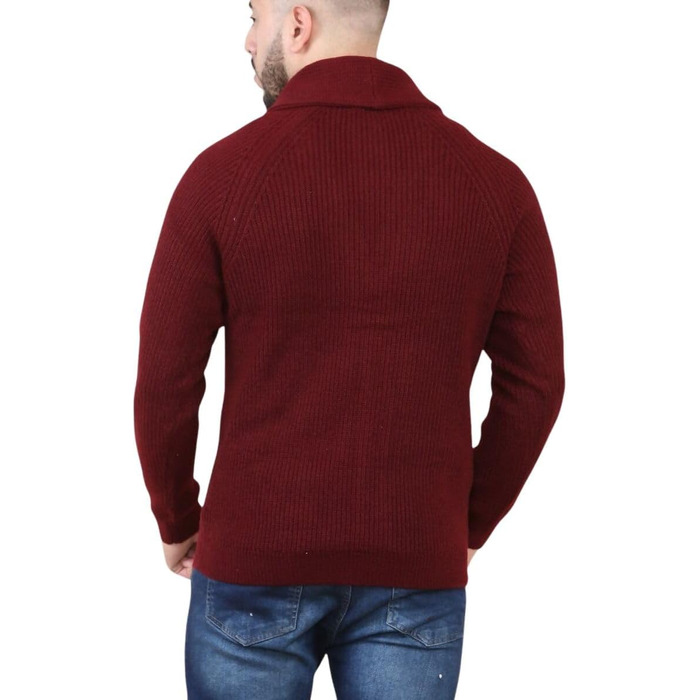 Чоловічий в'язаний кардиган Tokyo Laundry з шалевим коміром, колір Oxblood, розмір S