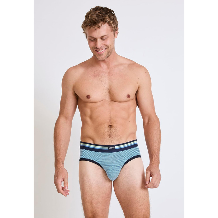 Труси чоловічі Jockey Cotton Stretch (3 шт.) - бавовна та еластан, середньою посадкою, колір True Blue