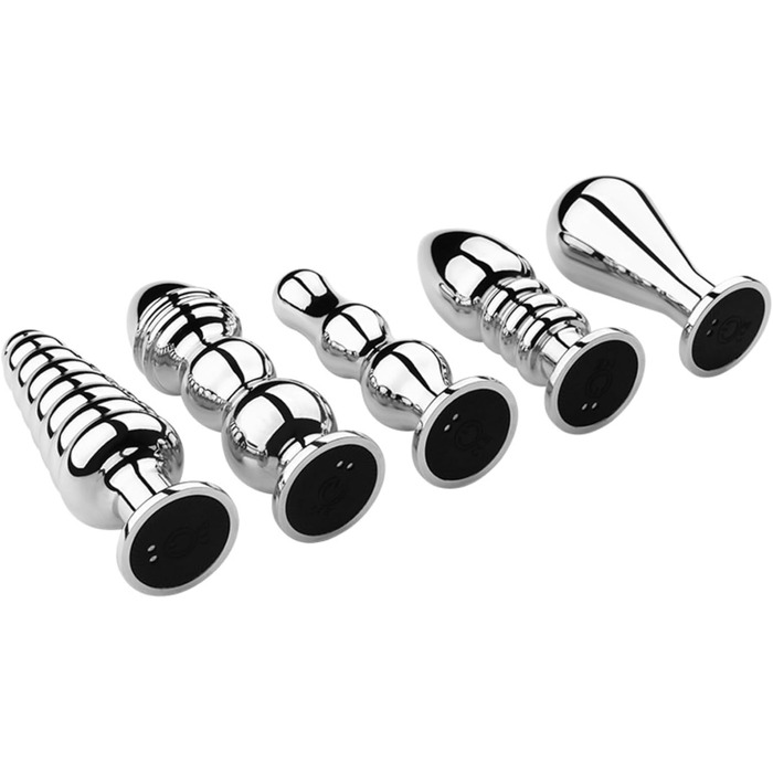 Анальний вібратор з нержавіючої сталі - металевий анальний плаг для масажу простати