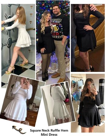 Сукня жіноча квадратним вирізом, елегантна вечірня, коктейльна, bodycon, на короткі/довгі рукави, міні, slim fit, висока талія, з фалдами, біла, розмір M