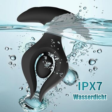 Надувний анальний вібратор Jpscor для чоловіків та жінок, силіконовий вібратор з 10 режимами, повітряний насос, пульт дистанційного керування, стимуляція простати, секс-іграшки для пар (чорний)