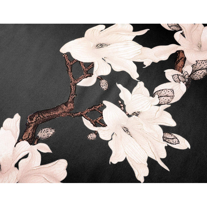 Халат жіночий літній квітковий Babeyond, сатиновий, короткий, пляжний, універсальний розмір (зелений, чорний)