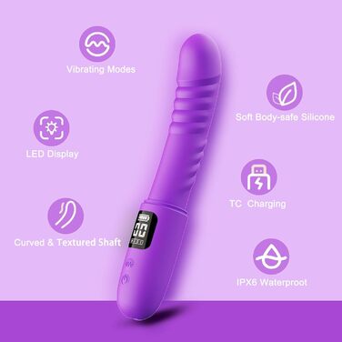 Вібратор для жінок з функцією імпульсу, тихий масажер G-точки з 10 режимами вібрації, силіконовий секс-іграшка для жінок та пар, подарунок у дорогу LZYLWC