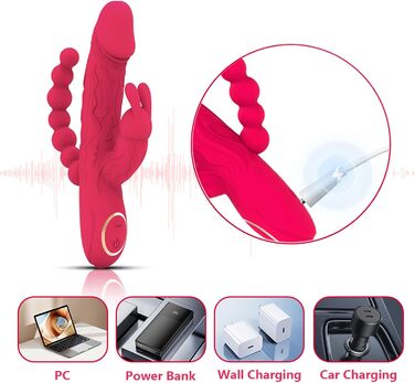 Вібратор Dildo SexSpielzeug з G-точкою, 10 режимів вібрації, анальний плагін, стимулятор простати, для жінок та пар