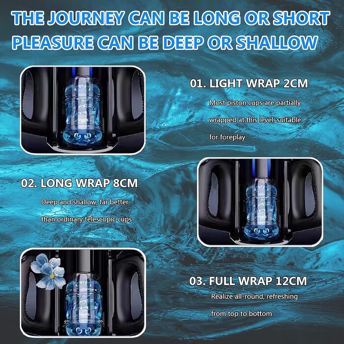 Інтимна іграшка для чоловіків з 5 телескопічними стержнями та 5 режимами стимуляції. Реалістична вагіна для чоловіків.