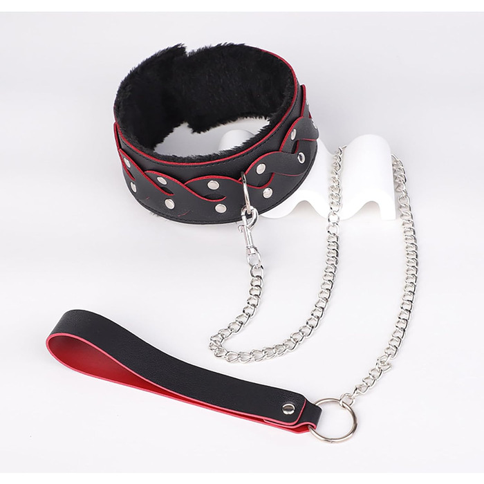 Набір для БДСМ для пар: 7 предметів (плюшеві наручники, пов'язка на очі, батіг, пристосування для фіксації рота, регульовані). Інтимні іграшки для пар (рожевий, чорний)