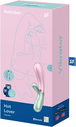 Вібратор Satisfyer Hot Lover Connect App Rabbit | Bluetooth | Водостійкий (IPX7) | Зігріваючий вібратор для жінок | Силікон | Інтимні іграшки для дорослих