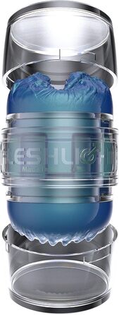 Fleshlight Quickshot Turbo Blue Ice - Мастурбатор з надзвичайно реалістичним покриттям SuperSkin, синій (Alien Mouth)