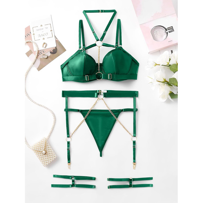 Жіноча білизна Lilosy, труси, розмір M, колір хакі (армійний зелений)