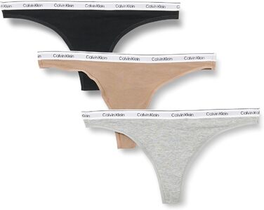 Труси-сліпи Calvin Klein Modern Logo (3 штуки в упаковці) - M, чорний/сірий/кавовий