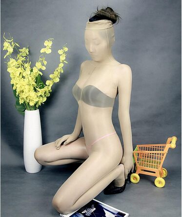 Боді-комбінезон BESYFAY унісекс з нейлону з капюшоном, рукавичками та 5-пальчастими носками (бежевий)