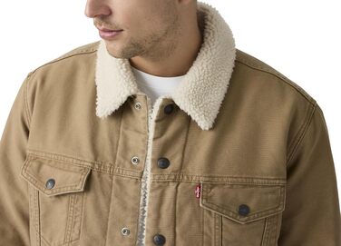 Чоловіча джинсова куртка Levi's Sherpa Trucker з підкладкою з шерпи, колір Ermine, розмір L