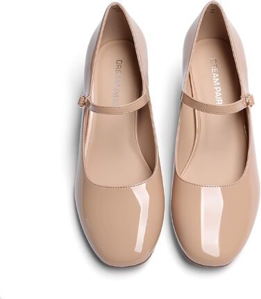 Жіночі туфлі-човники DREAM PAIRS із закритим носком, бежеві (розмір 38.5 EU)