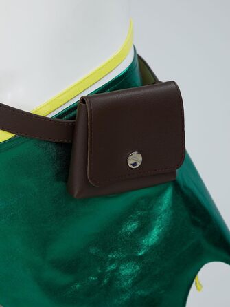 Костюм косплею Mobbunny для жінок, сексуальний комплект спідньої білизни, топ та спідниця з пов'язкою на голову, рукавичками, зелений для Хелловіну