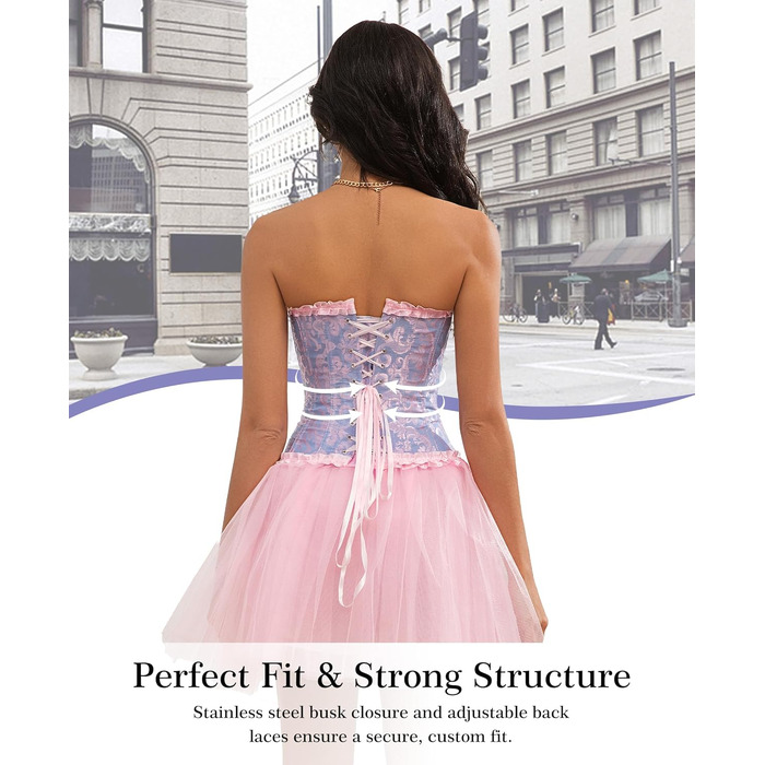 Корсет для жінок - бюстєль-корсет, чорний, розмір S