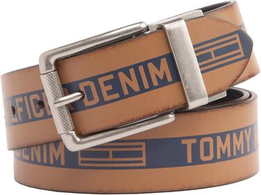Двосторонній шкіряний ремінь Tommy Hilfiger Adaptive для чоловіків, коричневий / темно-синій, розмір S