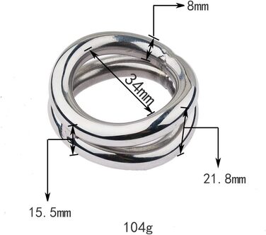 Кільце для статевого члена Double Arc з нержавіючої сталі 304 - еротичні іграшки для дорослих
