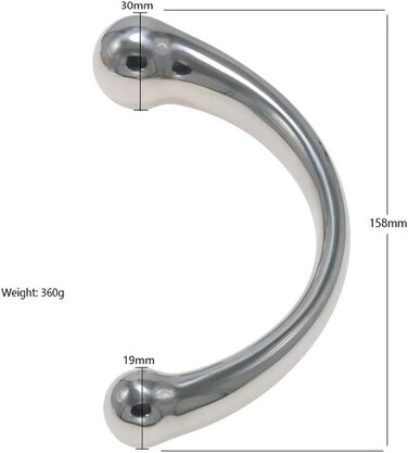 Анальний масажер Jomyu з нержавіючої сталі з подвійним наконечником для масажу простати (G-точка) - BDSM іграшка для чоловіків та жінок