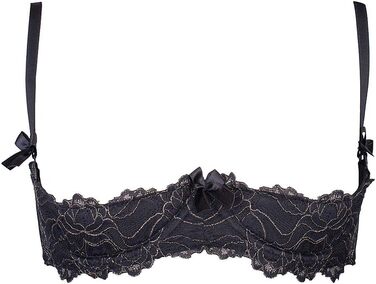 Axami V-5891 Meteorite Hebe BH: чорна мереживна бюстгальтер з регульованими бретелями, розмір EU 75E