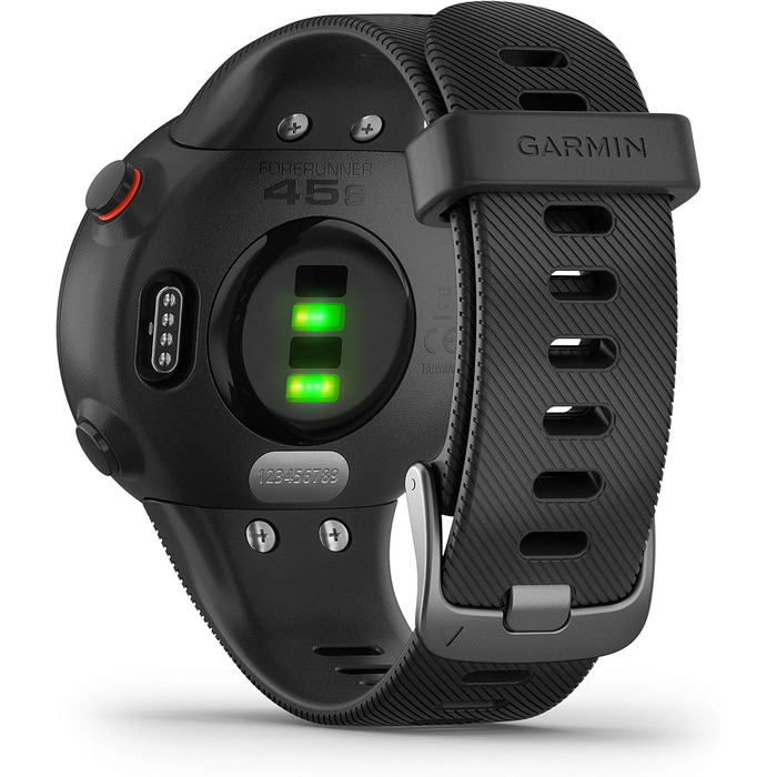 Спортивний GPS-годинник Garmin Forerunner 45 для бігу з вимірюванням пульсу та планами тренувань, чорний, Small