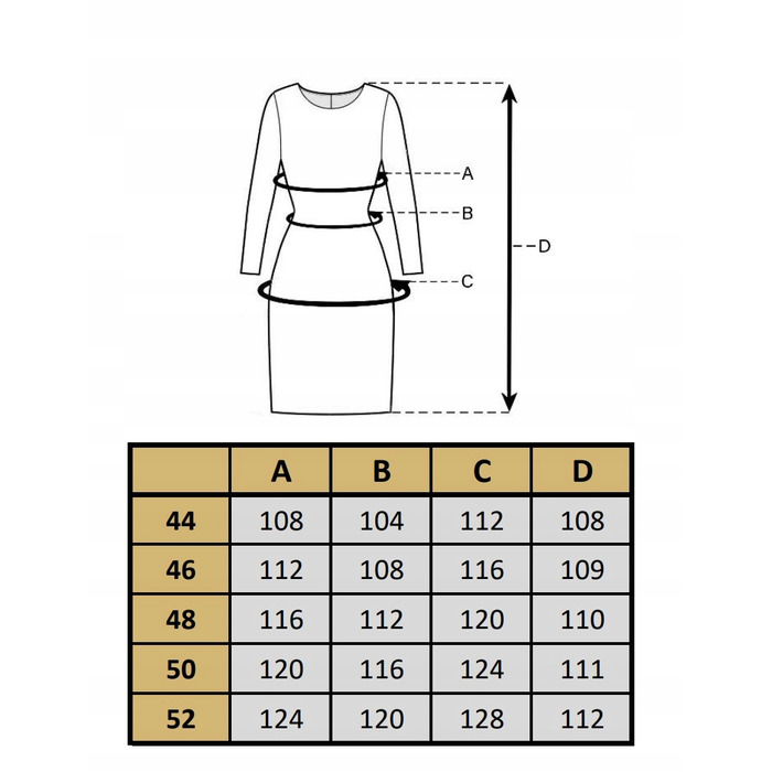 Класична повсякденна сукня міді FEMIMODA, розмір 44