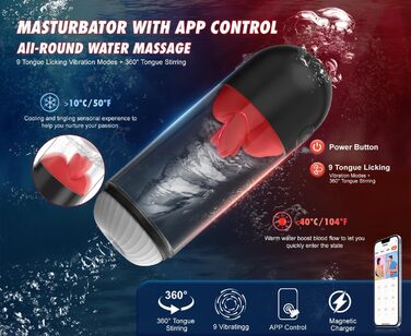 Електричний секс-іграшка JFRong з 9 режимами вібрації та функцією соски, 360° обертання, реалістична вагіна для чоловіків