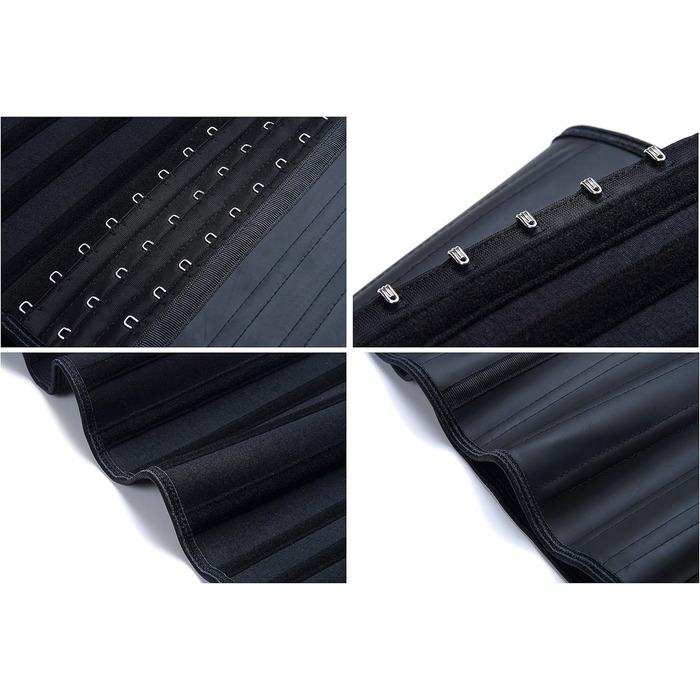 Корсет YIANNA для жінок, що підтягує живіт, з латексу, чорний, M, 25 сталевих кісток