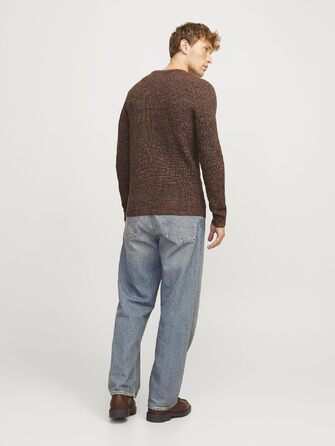 Чоловічий в'язаний светр Jack & Jones Jjelewis з круглим вирізом, колір Mocha Bisque
