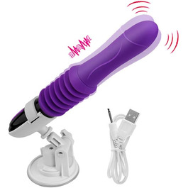Автоматичний мастурбатор-пістолет з 10 режимами вібрації, телескопічною функцією, реалістичним заходом. Іграшка для дорослих для жінок, фіолетовий