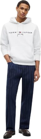 Чоловічий худі Tommy Hilfiger з капюшоном та логотипом, білий (розмір M)