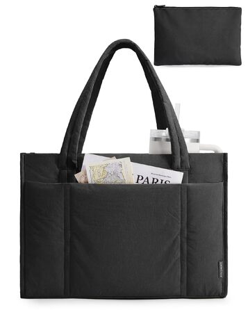 Жіноча сумка-шопер Bagsmart Puffer великого розміру (21Л) для ноутбука 15.6