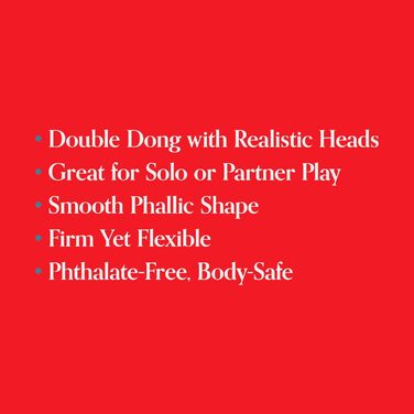 Доджон Двойний Хеддер (Double Header) Дildo, Чорний, 45 см