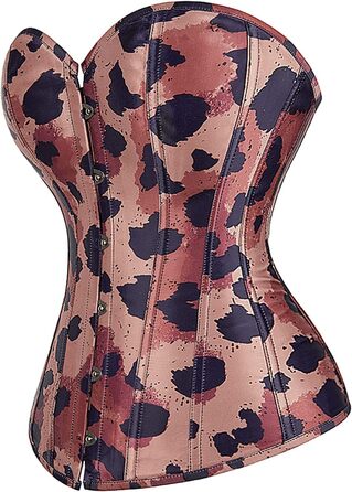 Корсет жіночий ADELCE, квітковий принт, леопардовий, для підкреслення талії, стильний вінтажний дизайн (XS)