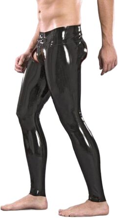 Чоловічий латексний костюм: шорти, колготки, легінси, чорний, розмір M