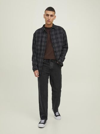 Чоловічі джинси Jack & Jones JJIEDDIE JJORIGINAL SBD 911 NOOS, вільний крій (Loose Fit), чорний денім, розмір 31W/32L